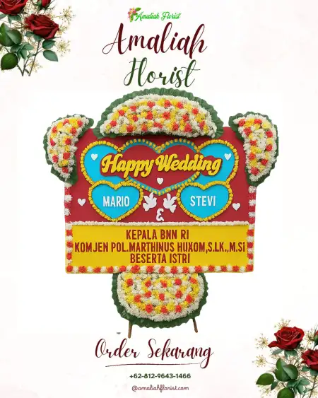 Papan Bunga Pernikahan Karangluhur
